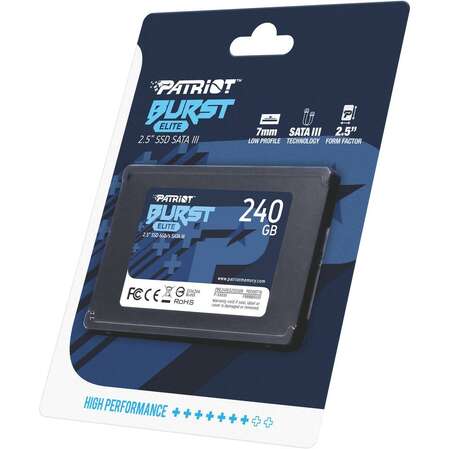 Внутренний SSD-накопитель 240Gb PATRIOT Burst Elite PBE240GS25SSDR SATA3 2.5"