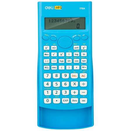 Калькулятор Deli E1710A/BLU синий 10+2-разр.