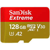 Карта памяти Micro SecureDigital 128Gb SanDisk Extreme microSDHC class 10 UHS-1 U3 V30 A2 (SDSQXAA-128G-GN6MN)